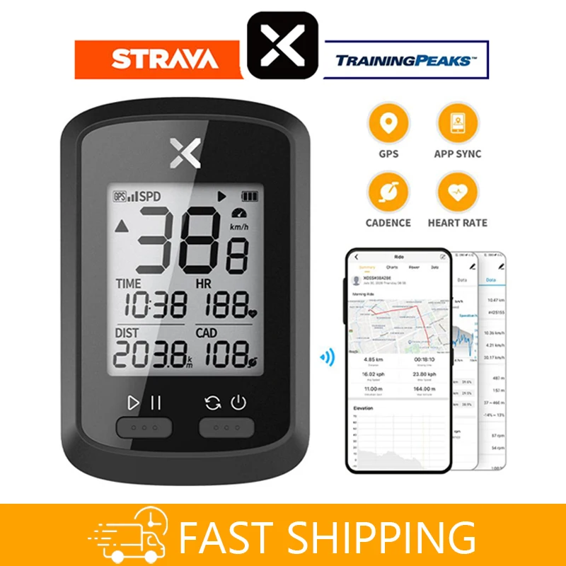 Велокомпьютер XOSS G \ Plus беспроводной GPS-спидометр Bluetooth | Спорт и развлечения