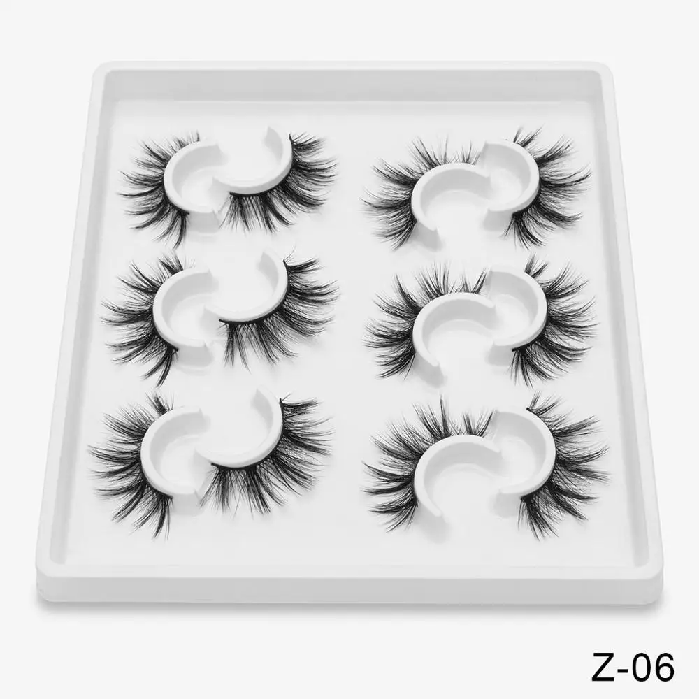 Z06 4/6 пар искусственной 3D норковые ресницы длинные накладные ресницы в виде натуральных пышный объем высокое качество накладные ресницы расширения ресницы «maquiagem» - Цвет: Z06