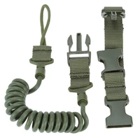 tactical elastic spring lanyard gun sling with buckle nylon sling belt for hunting