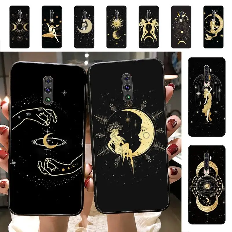 

YNDFCNB Witches Moon Tarot Mystery Totem Phone Case for vivo Y91C Y11 17 19 53 81 31 91 for Oppo a9 2020