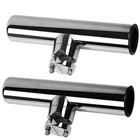 Держатель удочки из нержавеющей стали для лодки, аксессуары для морской рыбалки, подходит для рельсов от 78 до 1 дюйм, трубка с регулируемым углом удочки