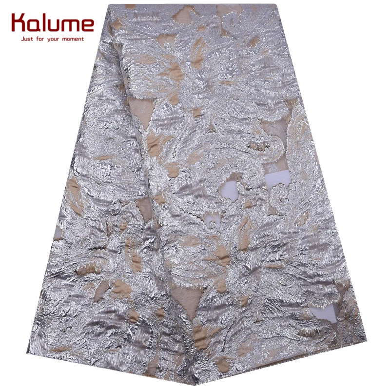 Kalume новейшая африканская позолоченная кружевная ткань с вышивкой французская