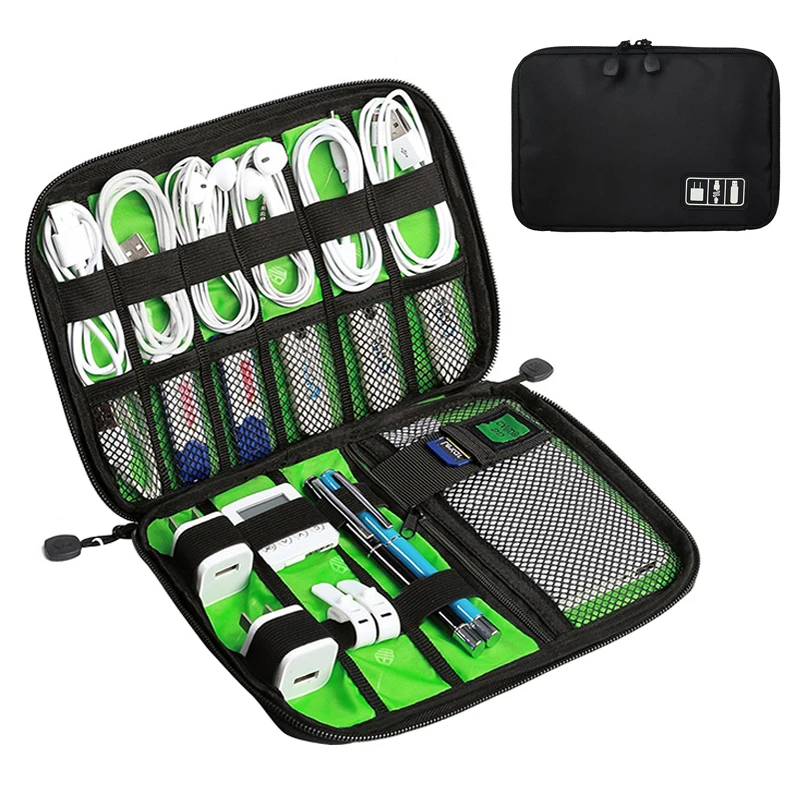 Verkauf Große USB Kabel Kopfhörer Lagerung Tasche Stoßfest-Stick Organizer Digitalen Gadget Halter Reise Handy Mobile Ladegerät Fall
