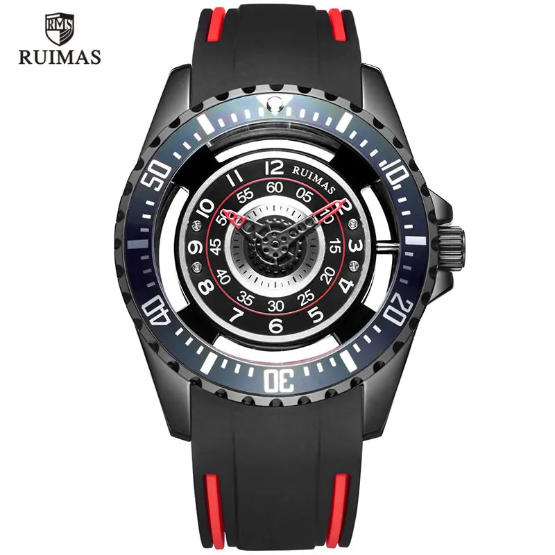 RN549G-Black Новые мужские s часы Топ люксовый бренд мужские уникальные спортивные часы мужские кварцевые часы Дата водонепроницаемые наручные часы Relogio Masculino - Цвет: RN549G-Black
