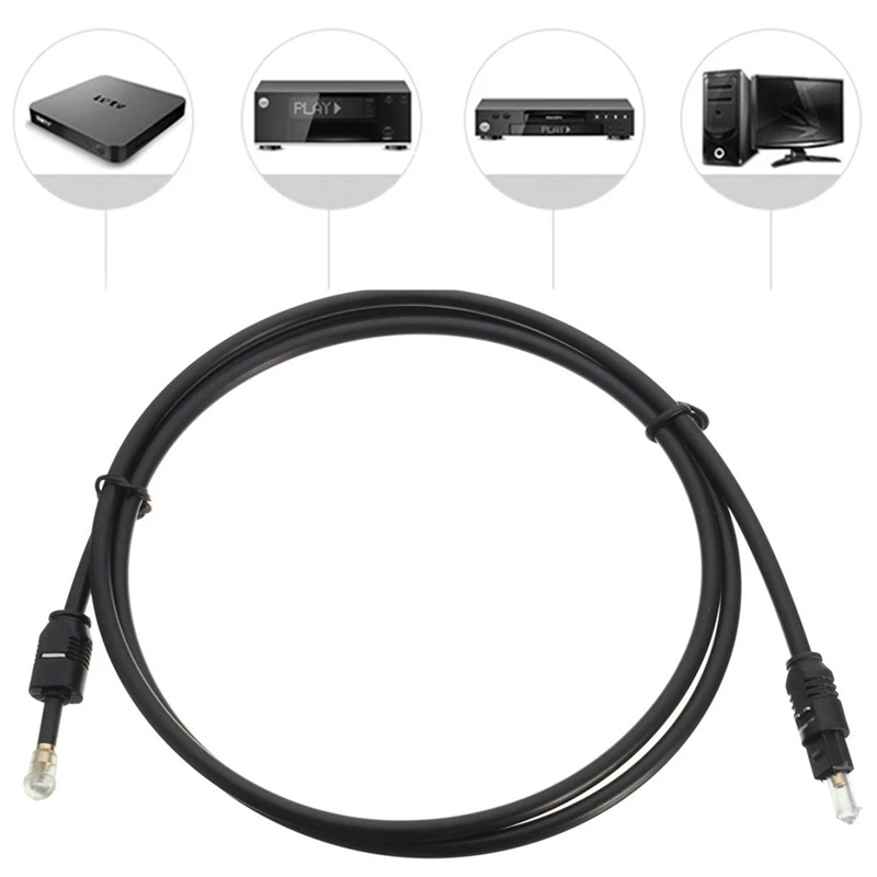 

NEW-1m 3ft Toslink to Mini Plug 3.5mm Digital Optical SPDIF Audio Cable Gold Plated