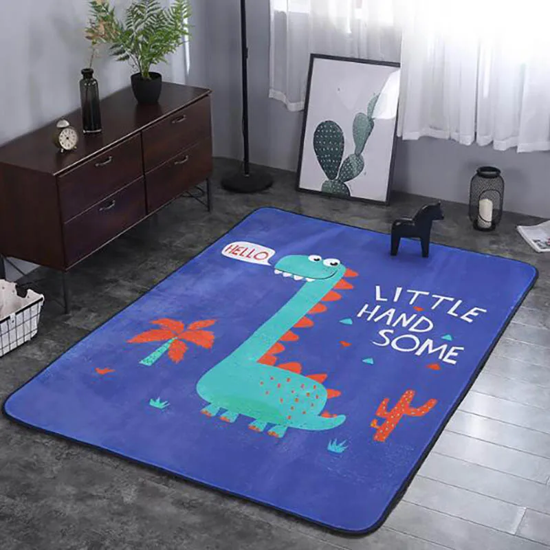 BXX022F Детский игровой коврик для малышей, детский коврик для ползания, ковер с рисунком животных, детский коврик с бархатистой поверхностью, Нескользящие аксессуары для комнаты BXX022 - Цвет: BXX022F