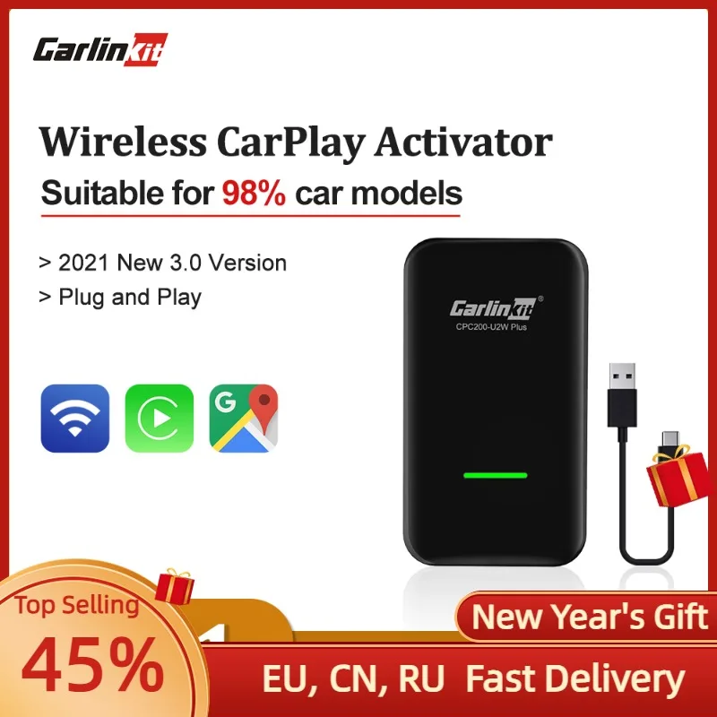 

CarlinKit 3,0 2021 Новый беспроводной адаптер Carplay для Pioneer Buick Cadillac OEM автомобиля с проводным Apple CarPlay Plug And Play IOS14