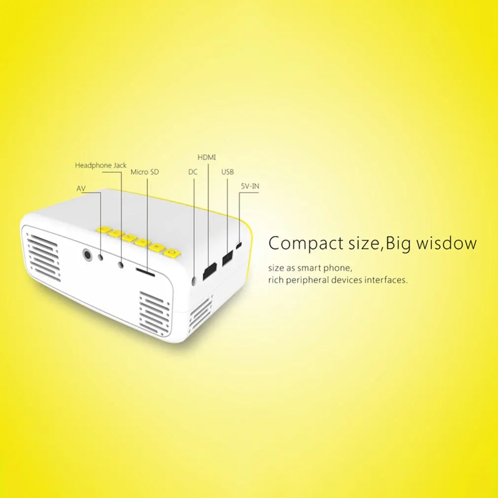 

LCD Projectors Mini 320*240 Pixels TFT LCD 800:1 Manual Operation LED Home Theater Projector Without Battery