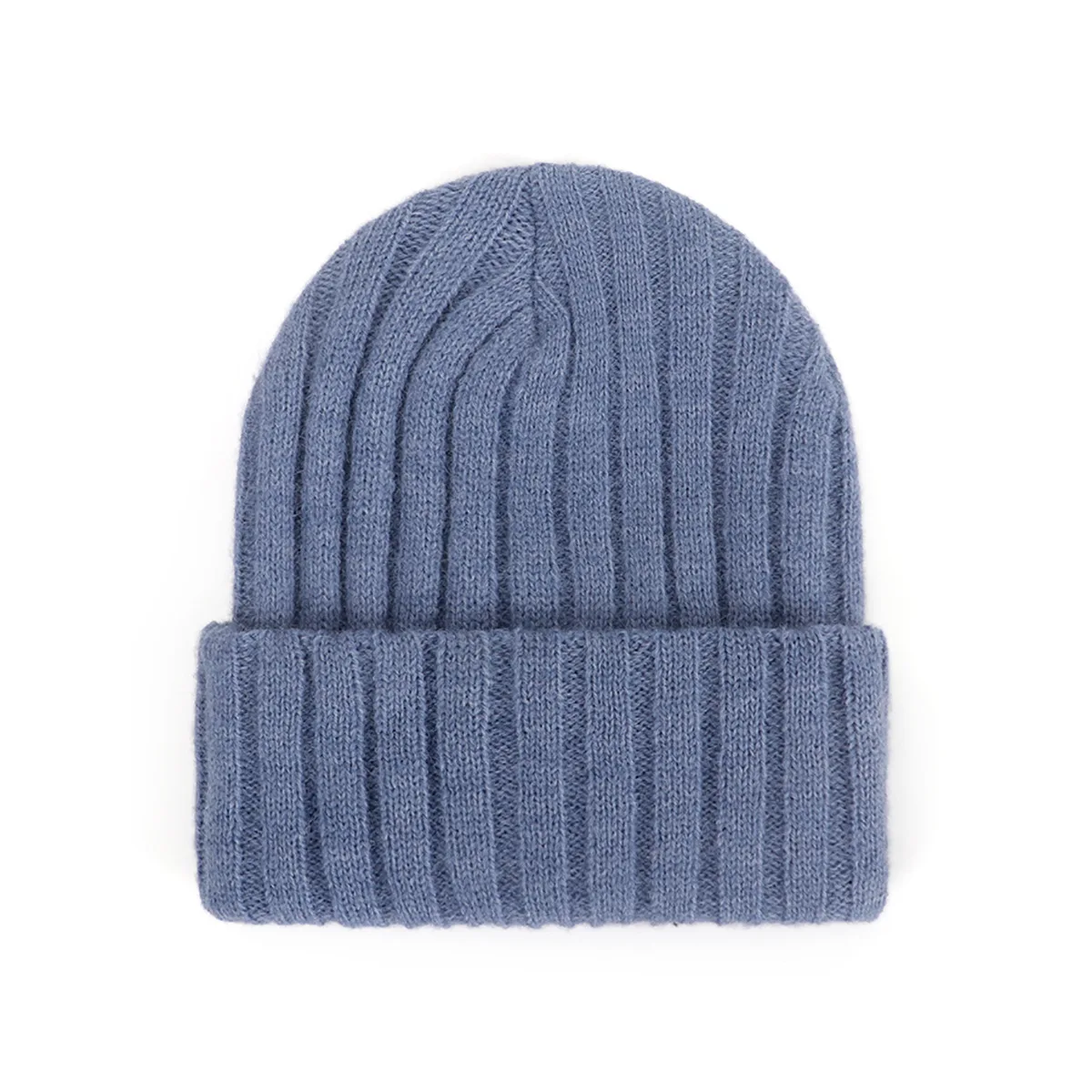 

All-Match Knitted Hat New Winter Hat Women Female Knitted Beanie Cap Solid Color Cotton Hats Casual Keep Warm Thick Pullover Hat