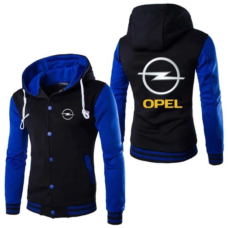

Fashion Opel Logo Cotton Hoodies Jackets Autumn Coat Male Hip Hop Warm Patchwork Comfortable Baseball uniform Leisure Outwear