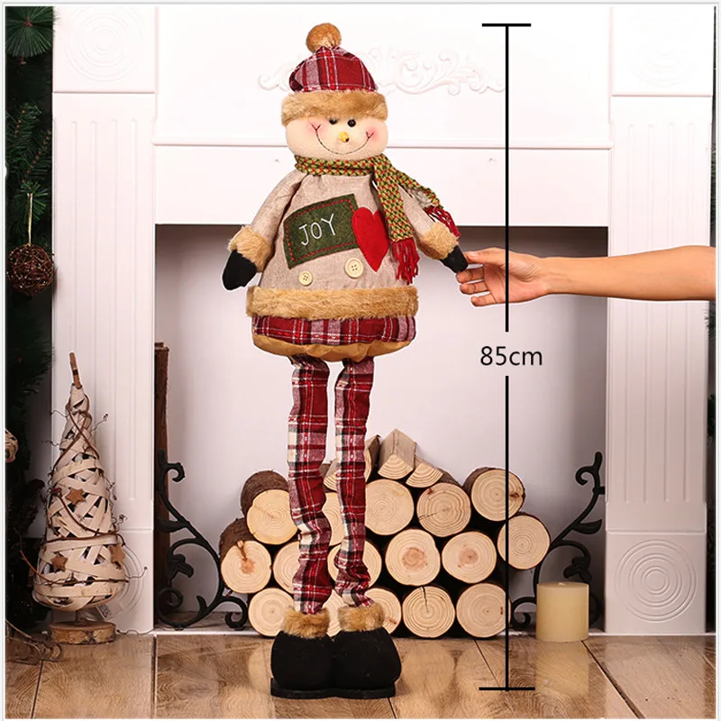 snowman 154 Стоящий Большой Выдвижной Санта-Клаус/Снеговик/фигура оленя Рождественская елка украшения Дети Рождественские подарки натальный год - Цвет: snowman 154