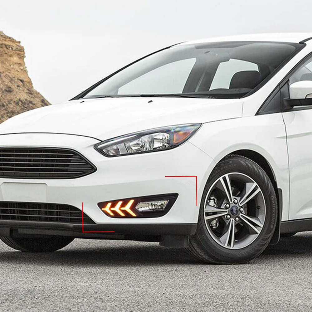 CSCSNL 1 комплект DRL для Ford Focus 4 2015 2016 2017 2018 указатель поворота стиль реле 12v