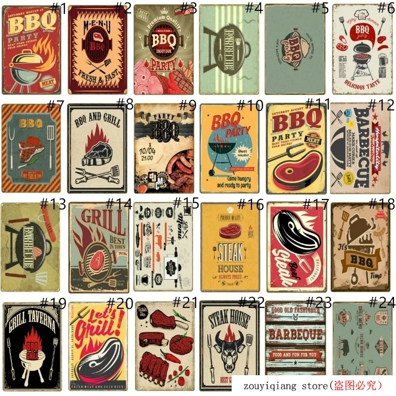 Барбекю гриль вечерние зоны Ретро доска стейк дом металлические оловянные знаки