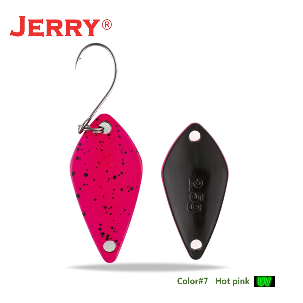 Jerry 2,5 г 3,5 г 5,5 г маленькие микро рыболовные ложки форель Колеблющаяся блесна для рыбалки Спиннер приманка двухсторонний цвет - Цвет: hot pink