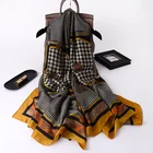 2021 фирменный дизайнерский шелковый шарф x 90 см, платок, бандана, шали и шарфы с леопардовым принтом, зимние шарфы из пашмины, Женский хиджаб