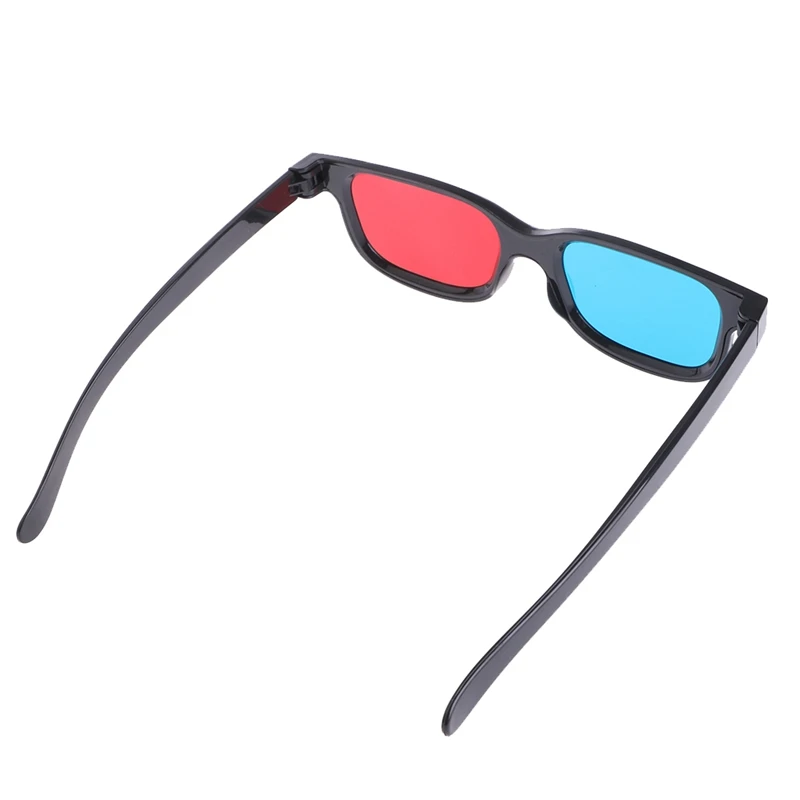 

R58B Universal Black Frame Red Blue Cyan Anaglyph 3D Glasses 0.2mm For Movie Game DVD
