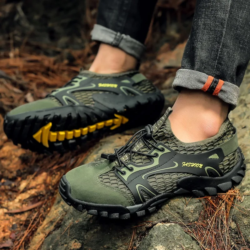 

2020 Summer Big Size 39-50 Men Shoes Casual Mesh Breathable Outdoor Male Sneakers Walking Outdoor Hiking Shoes Footwear