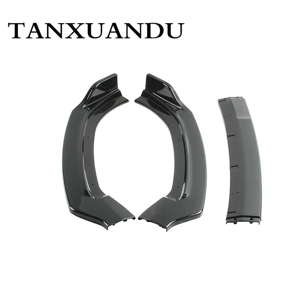 1026 Painted Gloss Black 3-Stage Front Bumper Lip Spoiler Underbody Wing Sport Style Fit For AUDI S6 A6-Sline C7.5 2016-2018 | Автомобили