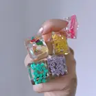 Кольца FFLACELL из прозрачной акриловой смолы женские, круглые геометрические украшения квадратного цвета, Подарочная бижутерия для девушек и женщин, 2021