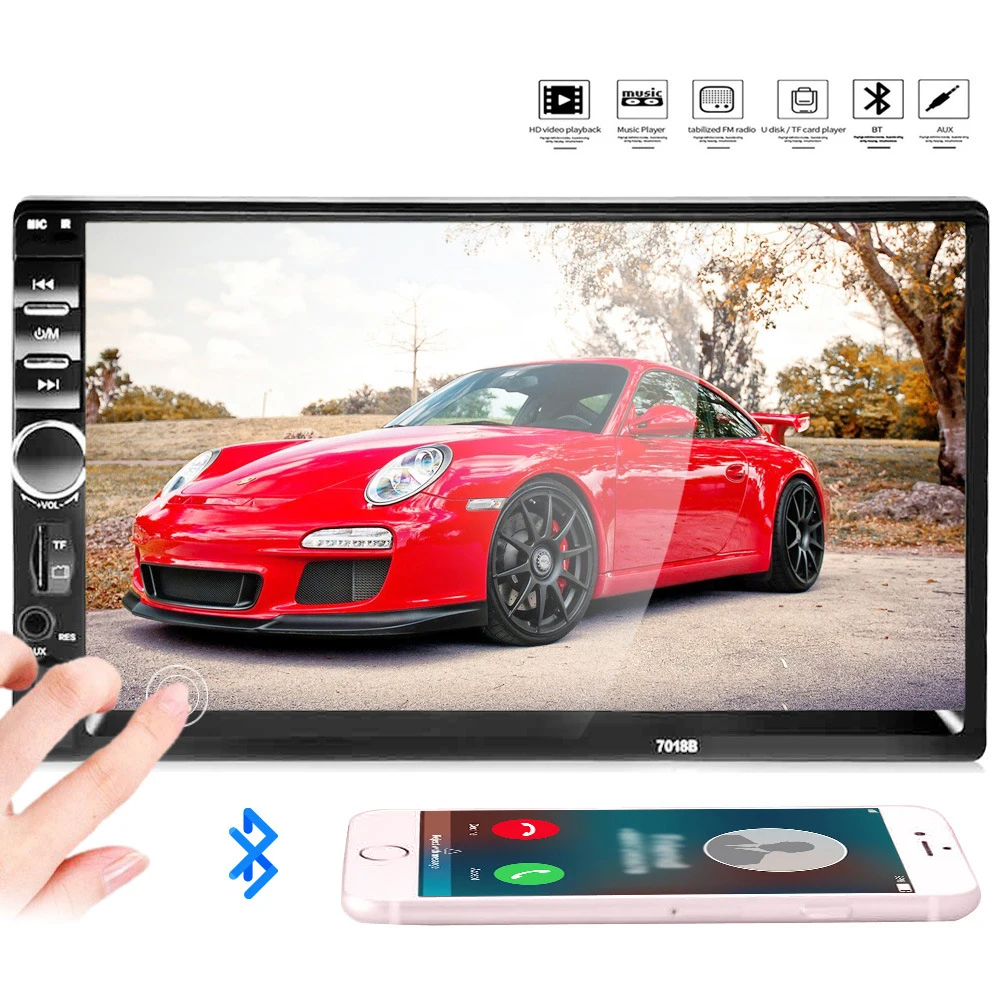 2 din автомобильный стерео " HD Автомобильный Радио xiaomi Bluetooth FM аудио MP5 плеер 2din Авторадио Поддержка камеры заднего вида 7018B радио автомобиля