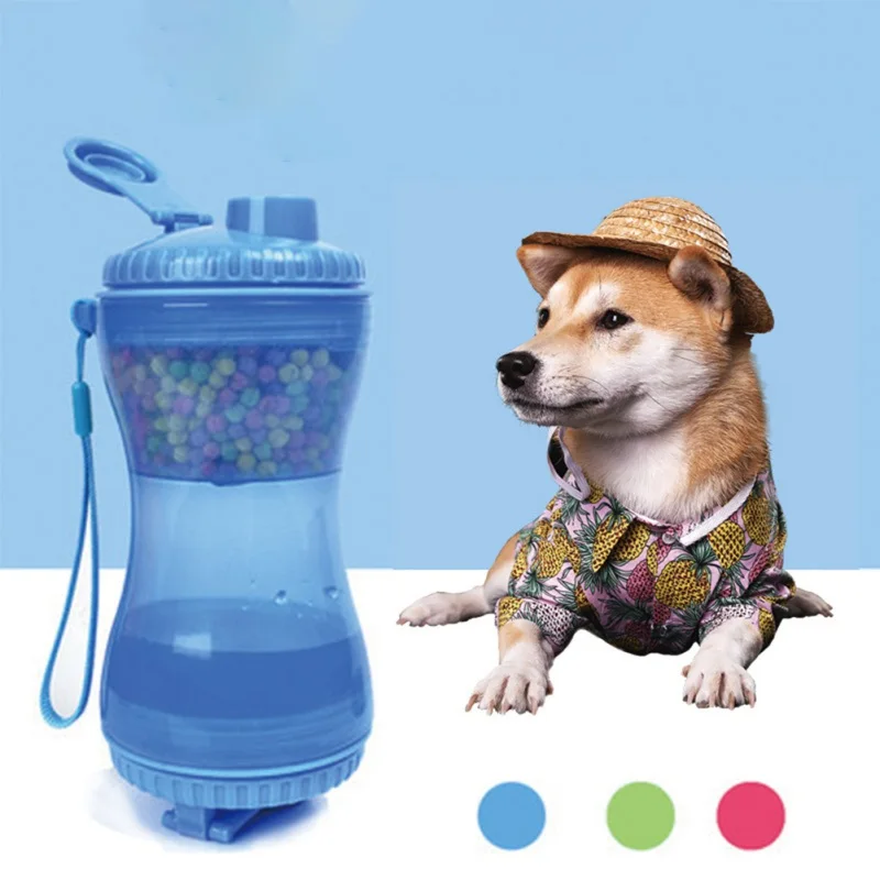 

Pet Travel Feeder Cat Dog Water Bottle 2in1 Water Food Dispenser Plastic Container Leak Proof Portable Pet Outdoor Supplies