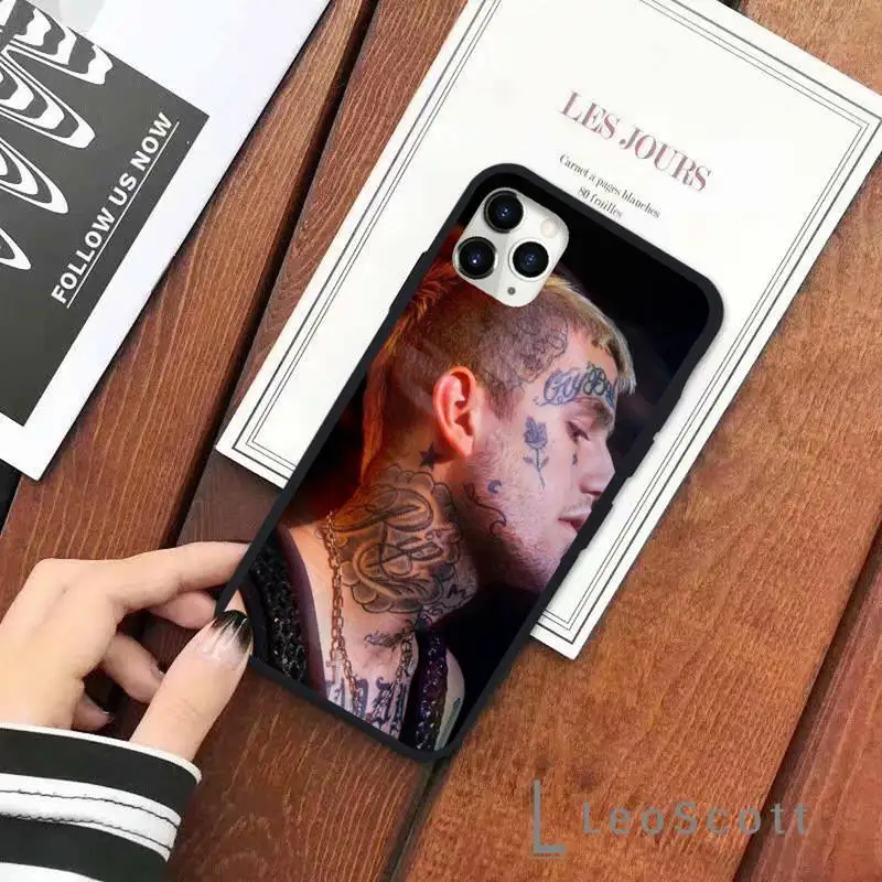 

FASHION Lil Peep tattoo bird word pink Phone Case for iPhone 11 12 pro XS MAX 8 7 6 6S Plus X 5S SE 2020 XR Soft silicone