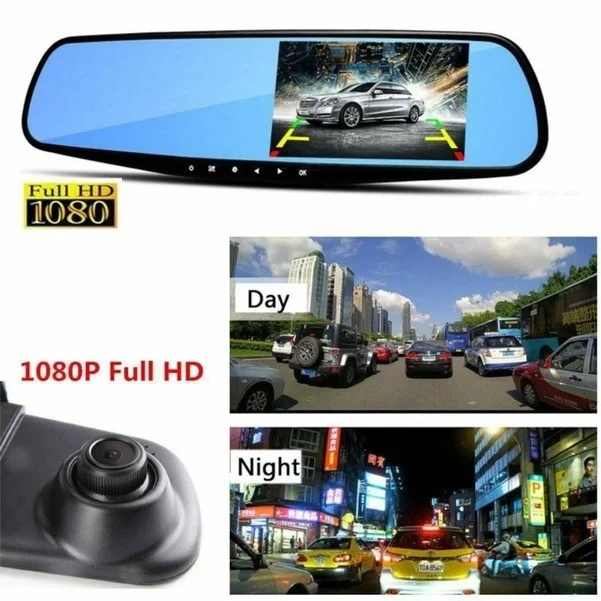 Car DVR Speedcam Rearview Mirror Camera Radar Detector Auto Video Recorder Full HD 1080P Dash Dual Lens Driving | Автомобили и