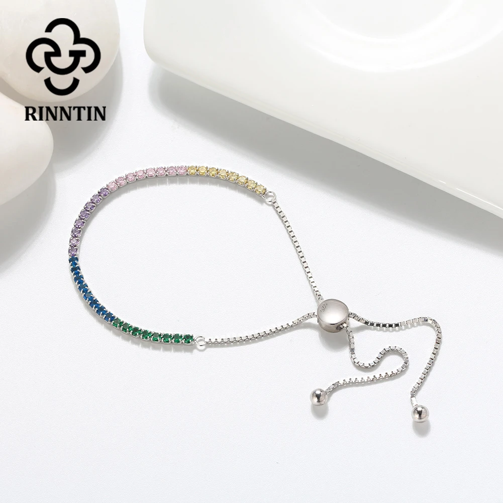 Женский браслет из серебра 100% пробы с фианитом|Гибкие и жесткие браслеты| |