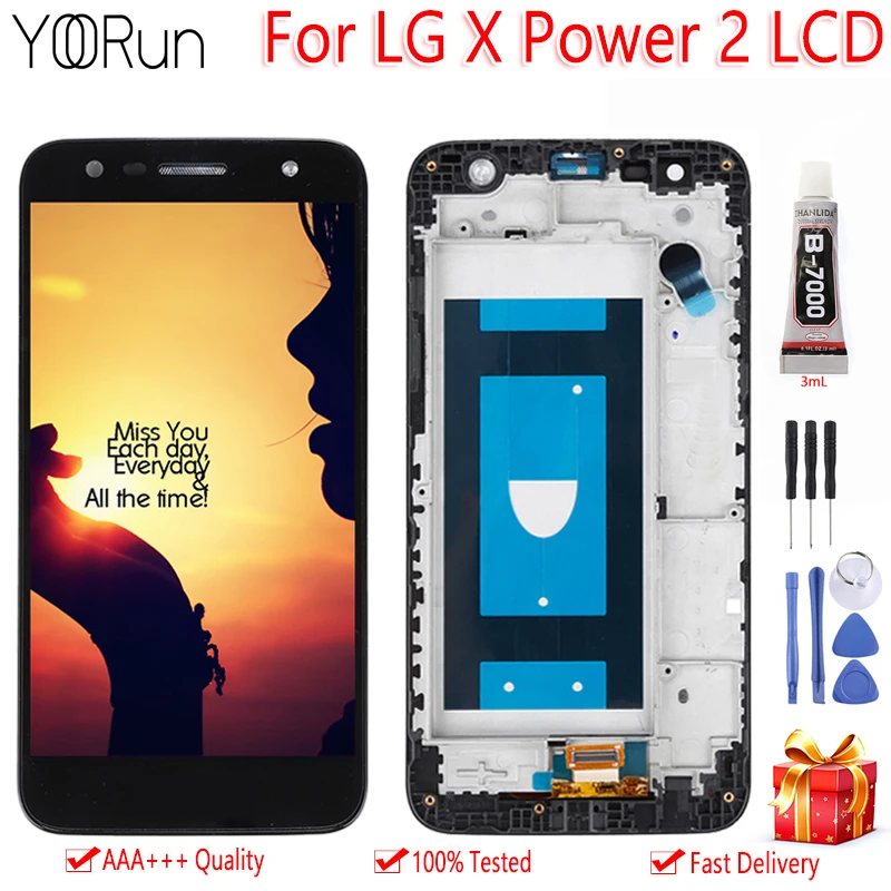 Модуль дисплея для LG X power 2 M320 ЖК-дисплей с сенсорным экраном 5,5 дюйма с рамкой дигитайзер сборка Замена