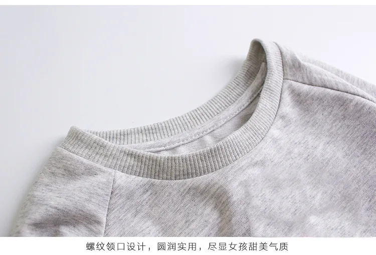 Весенне-осеннее детское платье для девочки с длинным рукавом "Мой маленький пони" розового и серого цветов из 100% хлопка, комфортная для кожи одежда со сетчатыми вставками.