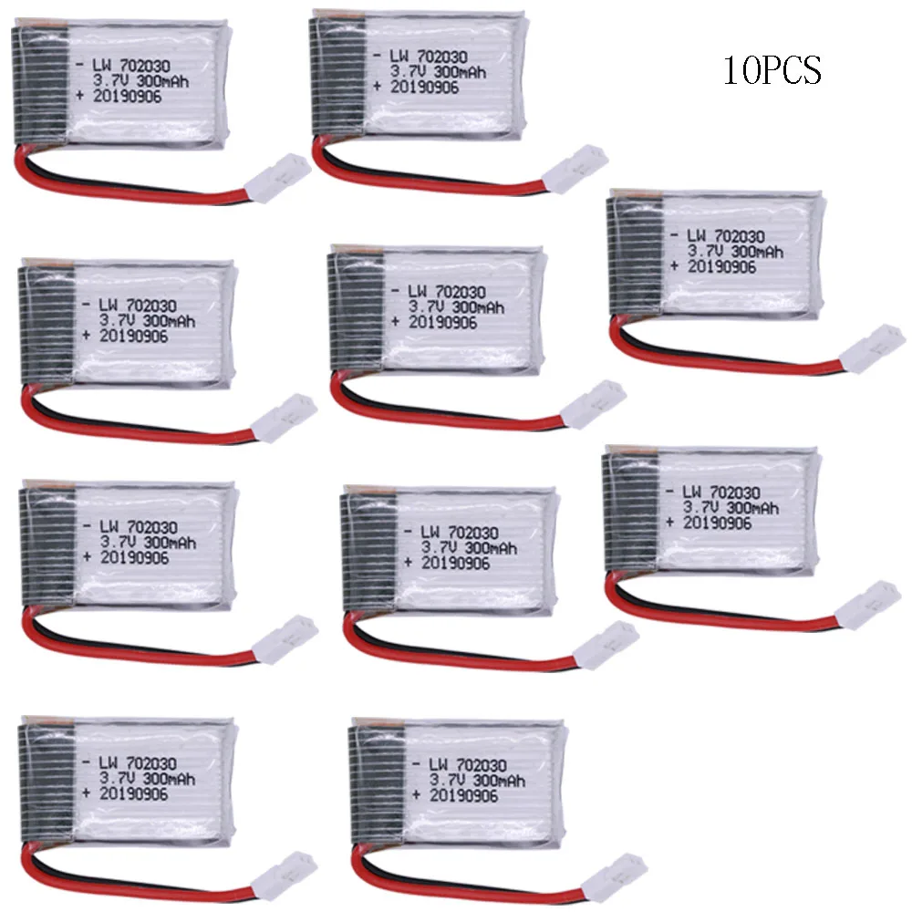 10 шт./лот 3,7 V 300mAh lipo батарея для E55 FQ777 FQ17W DFD F180 FY530 U816 U830 батарея 20C 702030 для RC Quadcopter запасная часть
