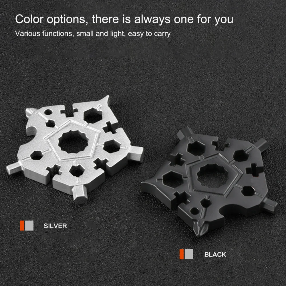 Портативный 23 в 1 Мини Снежинка Мульти Карманный инструмент гаечный ключ