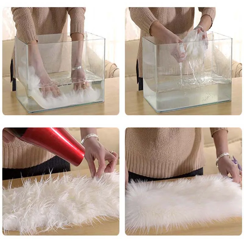 QQPQGG прямоугольные коврики из мягкой искусственной овчины с мехом для спальни