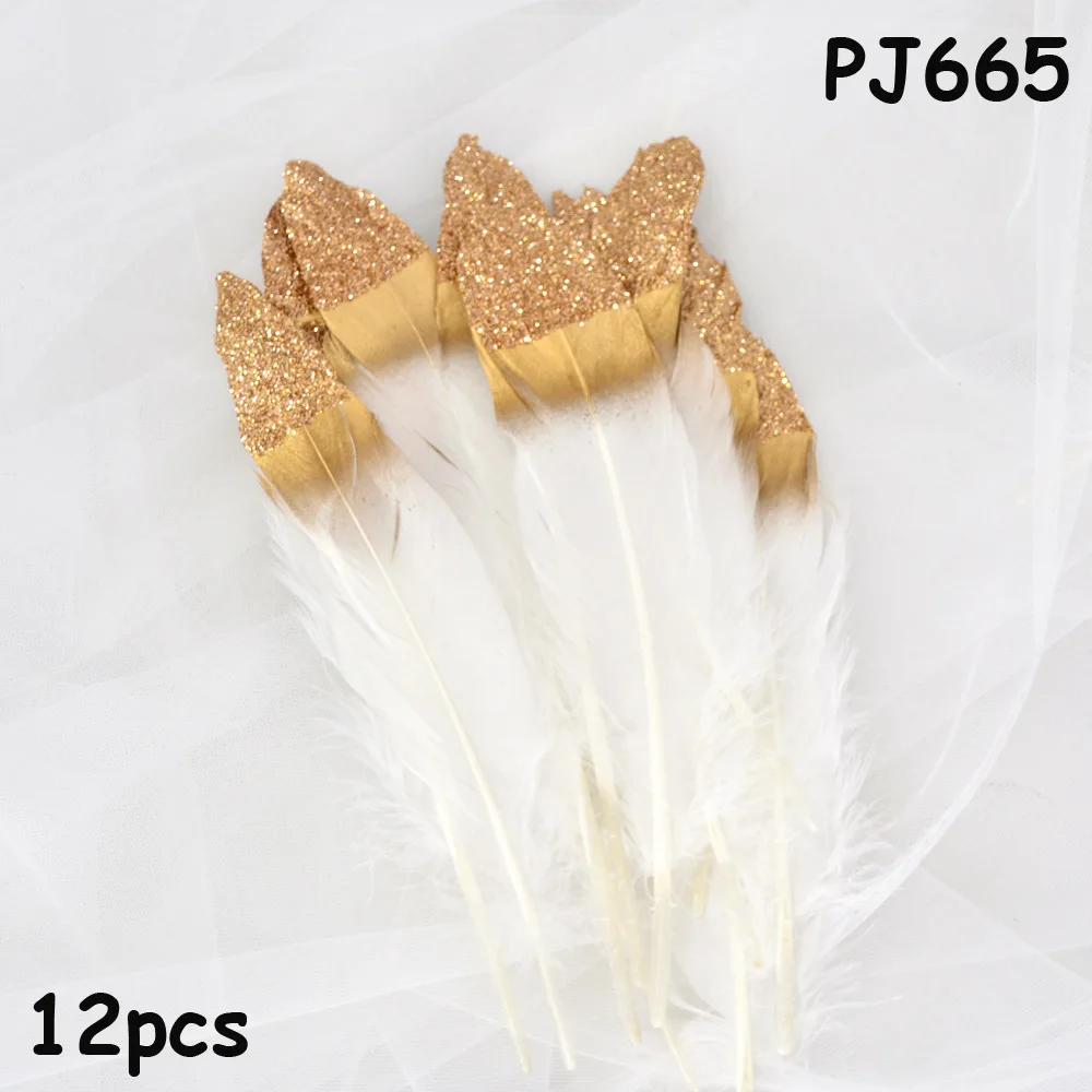 Гирлянда из перьев золотистого цвета для богемной свадьбы вечеринки детского