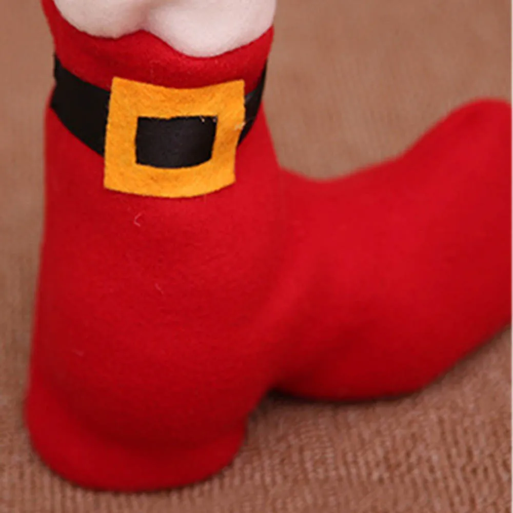 4 Pcs Table Leg Chair Foot Covers Santa Claus Christmas Decoration Home Chair Table Cover Decor New Year Supplies Hot S30