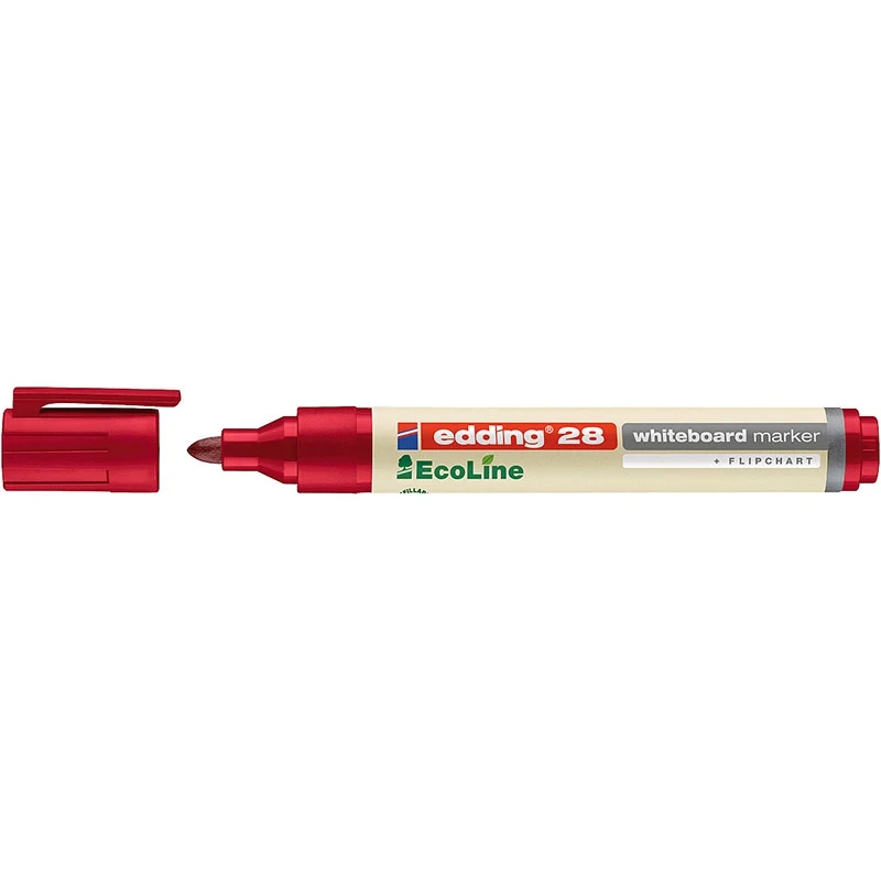 Маркер edding 28 EcoLine Cap-off для белых досок круглый наконечник 1.5-3 мм | Канцтовары офиса
