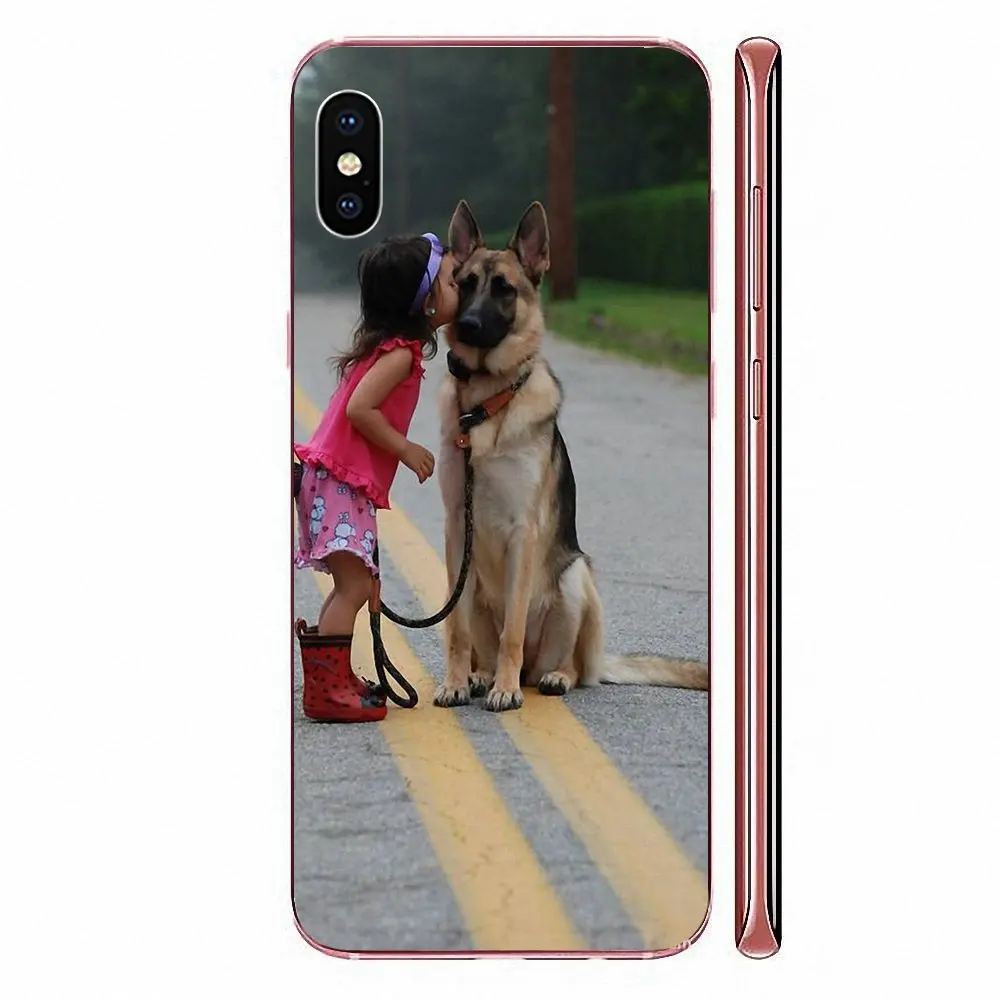 Для Huawei Honor 4C 5A 5C 5X 6 6A 6X 7 7A 7C 7X 8 8C 8S 9 10 10i 20 20i Lite Pro рисунок из ТПУ немецкая овчарка