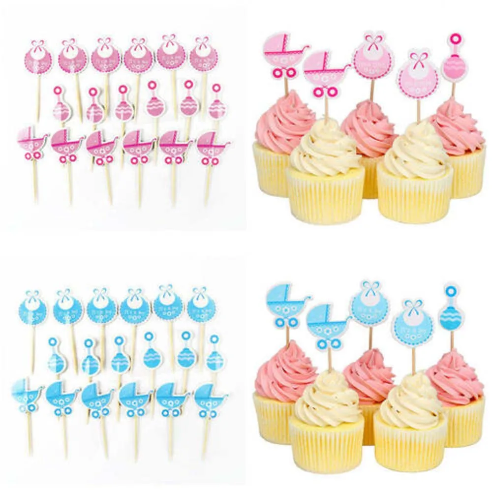 2019 горячая распродажа 18 Baby Shower для капкейка мальчиков и девочек сувениры