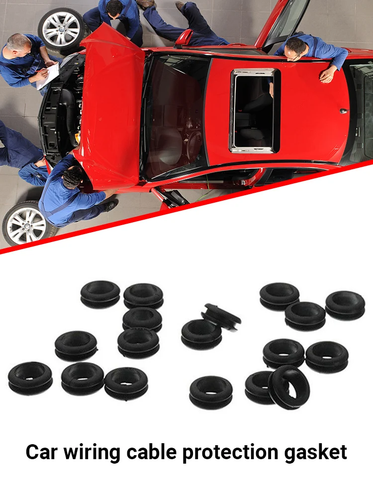 

180 шт. резиновые втулки, удерживающее кольцо для проводки, аксессуары, Набор уплотнений для защиты проводов и кабелей автомобилей