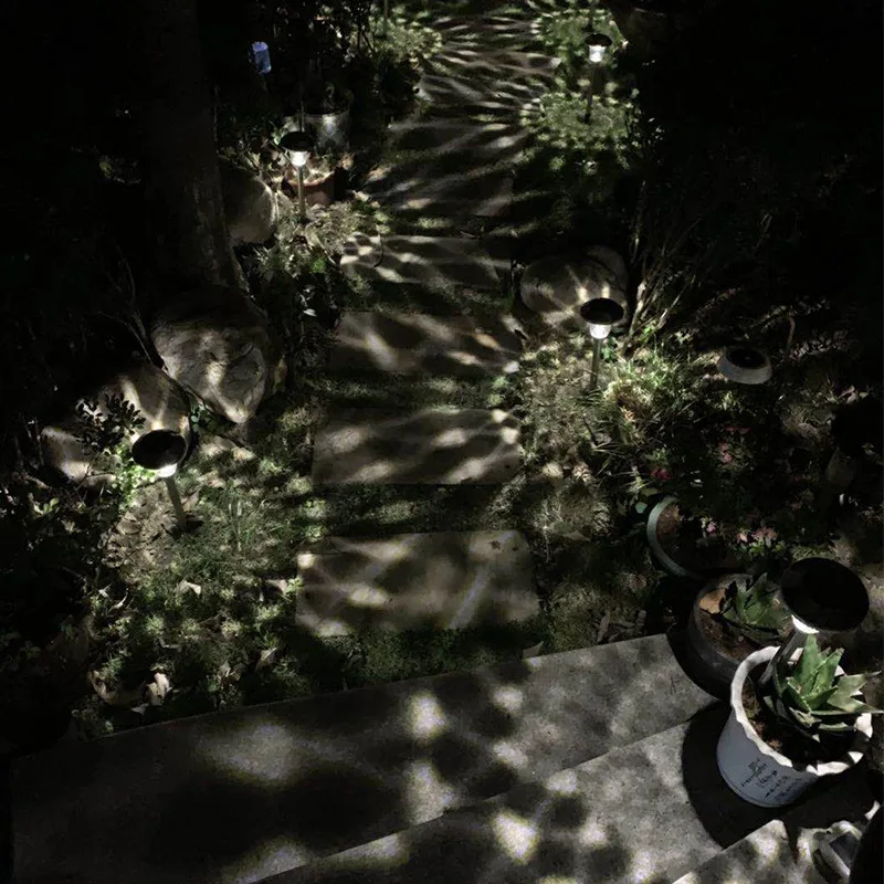 

Solar light outdoors LED stainless steel glass lampshade lamp waterproof villa garden courtyard path lawn landscape decorative