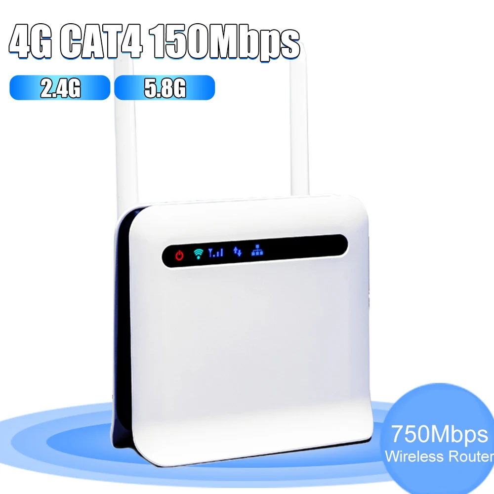 KuWFi 4G LTE двухдиапазонный маршрутизатор 750 Мбит/с 4G/3G/2G SIM карта разблокированный