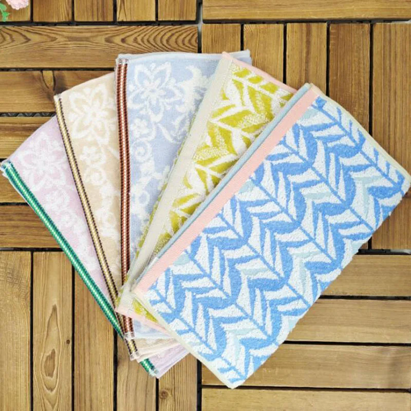 

1 шт мягкие абсорбирующие жаккард хлопок Полотенца s Окрашенные Тканые уход за кожей лица Полотенца для рук и волос Полотенца домашние тапоч...