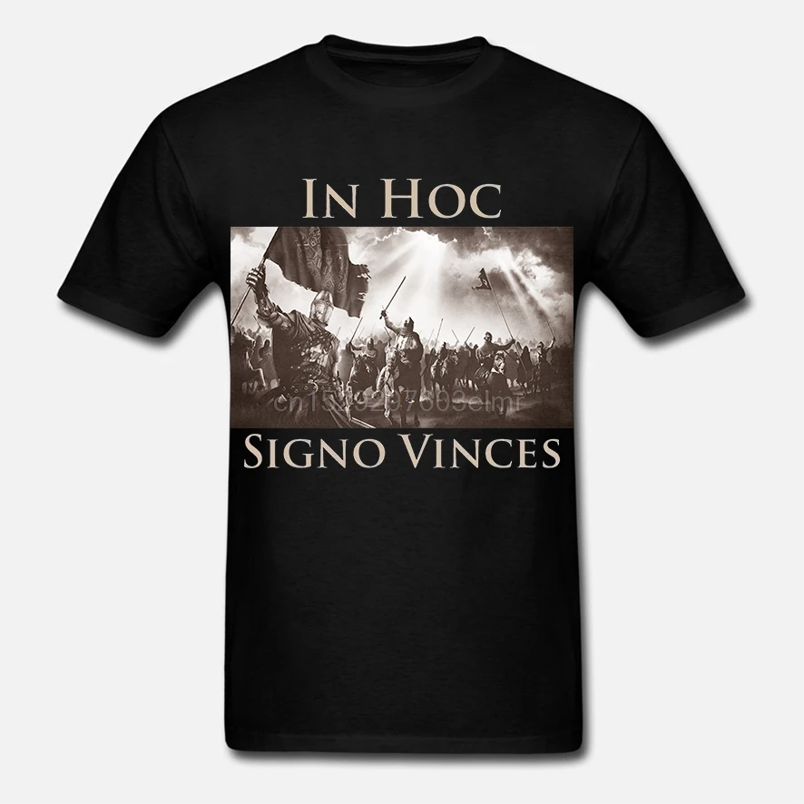 В Hoc Signo Vinces Рыцари Тамплиер футболка|Мужские футболки| |