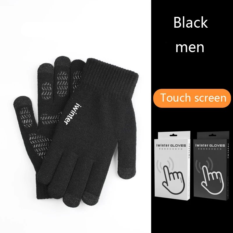 Black-men Унисекс, для сенсорных экранов бини шапки-бини шапки Для мужчин сноуборд перчатки для езды на мотоцикле, лыжи Зимние Для женщин спортивные Водонепроницаемый зимние перчатки - Цвет: Black-men