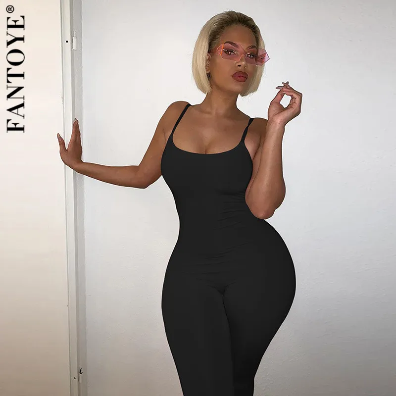 ФАНТОЙ Кежуал Комбинезон на тонких бретелях с высокой талией для женщин, сексуальный комбинезон с длинным рукавом, облегающий, эластичный, новый женский комбинезон.