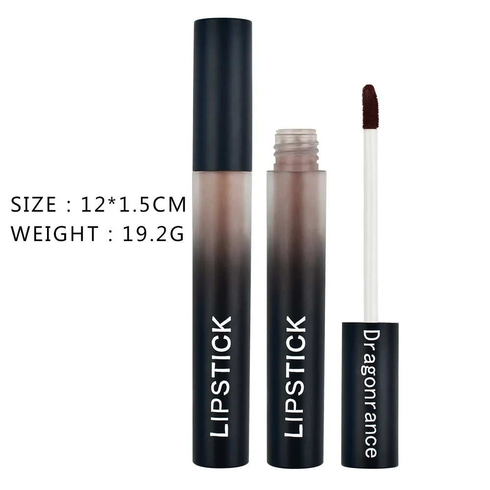 

1 Pcs 9 Colors Professional Matte Lip Gloss Makeup Velvet Waterproof Sexy Liquid Lipstick Long Lasting Black Lipstick Cosmetics