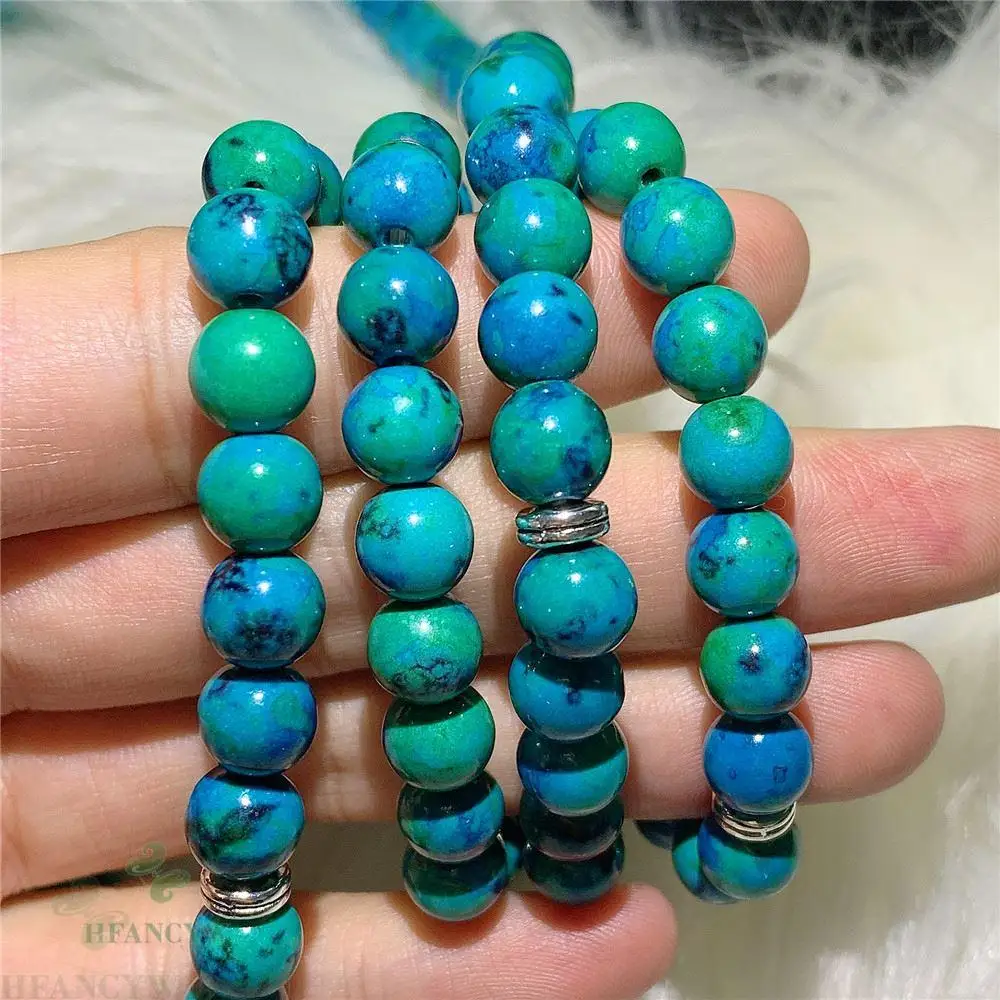 8 мм Малахитовый лазурит 108 шарик Мала Браслет буддизм ручной работы чакра