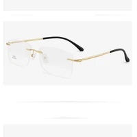 new style screwless rimless spectacle frame mens light fashion business eyeglasses ladies skin friendly comfort myopia eyewear