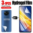 Защитная пленка для Xiaomi Poco F3 M3 X3 Pro NFC, передняязадняя Гидрогелевая пленка для камеры Xiomi Pocophone F 3 M 3X3 X3Pro PocoM3