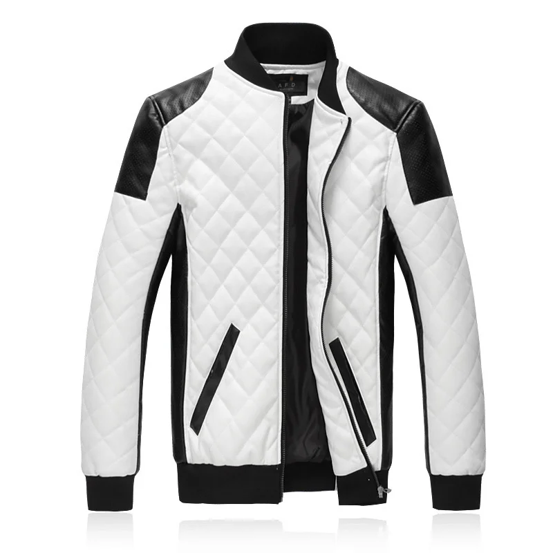 Autumn and winter new 2020 men's leather jacket Korean slim fit stand collar short locomotive leather jacket men's stand collar
